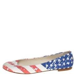 Giuseppe Zanotti White Fabric Ballet Flats Size 36