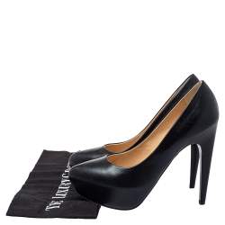 Giuseppe Zanotti Black Leather Platform Pumps Size 36.5