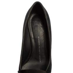 Pre Owned حذاء كعب عالى جوسيبى زانوتى مقدمة مدببة سويدى أسود مقاس 37.5 