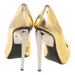 Giuseppe Zanotti Gold Leather Pumps Size 36