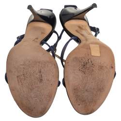 مملوكة مسبقًا صندل جوسيبي زانوتي ساتان أزرق مزخرف مقاس 38.5