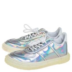 Pre Owned حذاء رياضي جوسيبي زانوتي منخفض من أعلى بلابر جيليفيش جلد أريدسنت متعدد الألوان مقاس 39