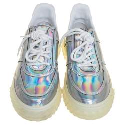 Pre Owned حذاء رياضي جوسيبي زانوتي منخفض من أعلى بلابر جيليفيش جلد أريدسنت متعدد الألوان مقاس 39