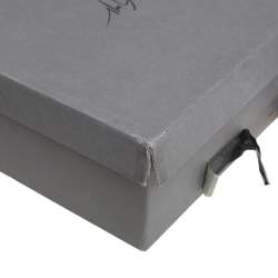 Pre Owned Giuseppe Zanotti Metallic Silver Leather Wings Double Zip Wedge Sneakers Size 40