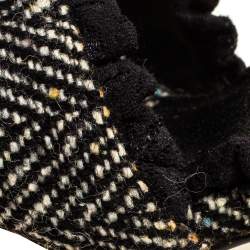 Pre Owned صندل جوسيبي زانوتي مقدمة مربعة قماش فينتدج أسود مقاس 37