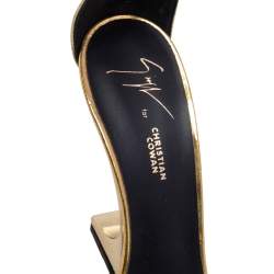 Pre Owned صندل جوسيبي زانوتي غزكسكوان جلد ذهبي سير كاحل مقاس 37