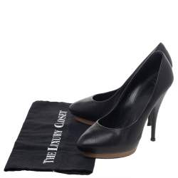 Giuseppe Zanotti Black Leather Platform Pumps Size 37.5