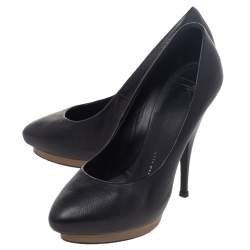Giuseppe Zanotti Black Leather Platform Pumps Size 37.5