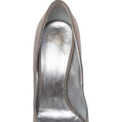 Giuseppe Zanotti Grey Fabric  Peep Toe Pumps Size 39