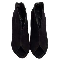 Pre Owned حذاء بوتيز كاحل جوسيبي زانوتي قصة حرف في سويدي أسود مقاس 41