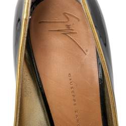 Pre Owned Giuseppe Zanotti Black Patent Leather  Peep Toe  Pumps Size 41
