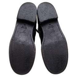 Pre Owned Giuseppe Zanotti Black Leather Ankle Length Boots Size 40