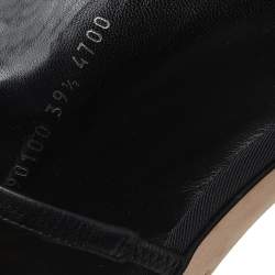 Pre Owned صندل جوسيبي زانوتي جلد أسود مفرغ مقدمة مفتوحة مقاس 39.5