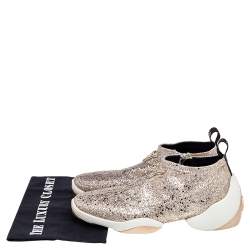 Giuseppe Zanotti Gold Glitter Jump Sneakers Size 40