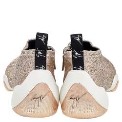Giuseppe Zanotti Gold Glitter Jump Sneakers Size 40