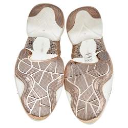 Giuseppe Zanotti Gold Glitter Jump Sneakers Size 40