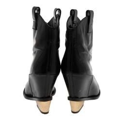 مملوكة مسبقًا حذاء بوت كاحل جوسيبي زانوتي جلد أسود مقاس 38