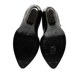 مملوكة مسبقًا حذاء بوت كاحل جوسيبي زانوتي جلد أسود مقاس 38