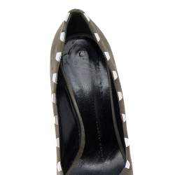 Pre Owned Giuseppe Zanotti Grey Suede Peep Toe Pumps Size 37.5