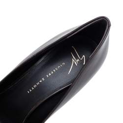 Pre Owned Giuseppe Zanotti Dark Brown Leather Pointed Toe Pumps Size 38.5