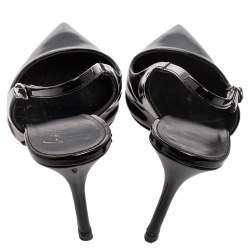 Giuseppe Zanotti Black Patent Leather Slingback Pumps Size 38