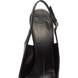 Giuseppe Zanotti Black Patent Leather Slingback Pumps Size 38