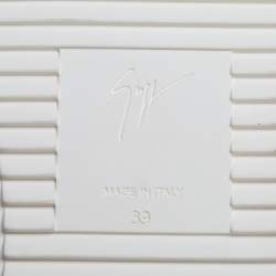 Pre Owned Giuseppe Zanotti White Patent And Leather London Low Top Sneakers Size 39