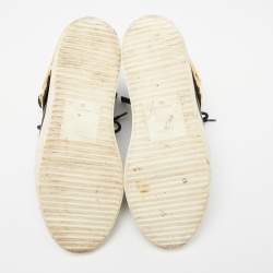 Pre Owned Giuseppe Zanotti Black Leather Wings High Top Sneakers Size 39.5