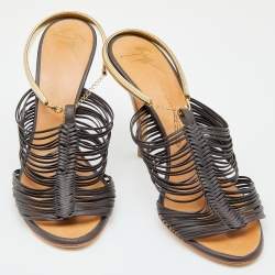 Giuseppe Zanotti Dark Brown Strappy Leather Sandals Size 38