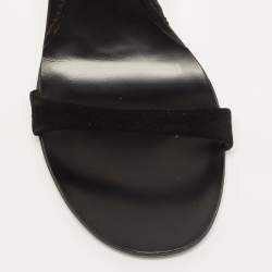 Pre Owned صندل جوسيبي زانوتي سويدي أسود مزخرف بحزام للكاحل مقاس 41