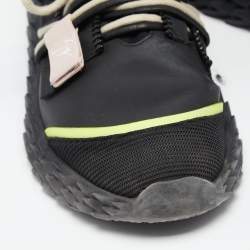 Pre Owned Giuseppe Zanotti Black Mesh and Leather Urchin Sneakers Size 38