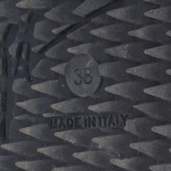 Pre Owned Giuseppe Zanotti Black Mesh and Leather Urchin Sneakers Size 38