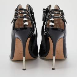 Pre Owned حذاء بوت جوسيبي زانوتي جلد لامع أسود مقاس 39.5