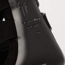 مملوكة مسبقًا Giuseppe Zanotti Black  Suede Butterfly Cutout Slide Sandals Size 40