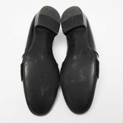 Giuseppe Zanotti Black Patent Leather and Satin Cap Toe Smoking Slippers Size 40