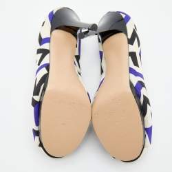 Giuseppe Zanotti Multicolor Printed Fabric Peep Toe Pumps Size 40