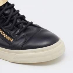 Pre Owned Giuseppe Zanotti Black Leather High Top Sneakers Size 42