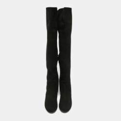 Pre Owned Giuseppe Zanotti Black Suede Knee Length  Boots Size 40