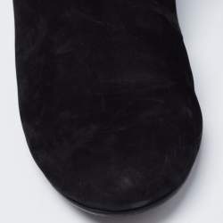 Pre Owned حذاء بوت فوق الركبة جوسيبي زانوتي فلات  جلد نوبوك أسود مقاس 39