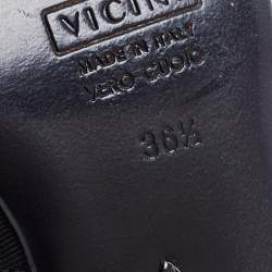 مملوكة مسبقًا حذاء سلايد جوسيبي زانوتي ساتان أسود مزخرف كريستال بإبزيم مقدمة مدببة مقاس 36.5