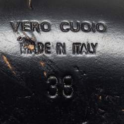 Pre Owned صندل جوسيبي زانوتي كولين سويدي أسود مزخرف ترتر مقاس 38