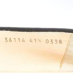 Pre Owned Giuseppe Zanotti Black Croc Embossed Leather Smoking Slippers Size 41.5