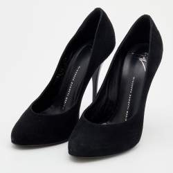 Pre Owned Giuseppe Zanotti Black Suede Pumps Size 40