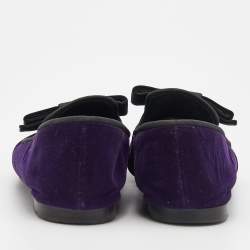 Giuseppe Zanotti Purple Velvet Cap Toe Smoking Slippers Size 39