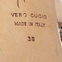 Pre Owned صندل سلايد جوسيبي زانوتي ساتان بيج مزخرف كريستال مقاس 38