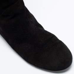 مملوكة مسبقًا Giuseppe Zanotti Black Suede Knee Length Boots Size 37