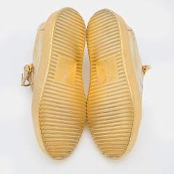 مملوكة مسبقًا Giuseppe Zanotti Metallic Gold Leather May London Double Zipper Sneakers Size 40