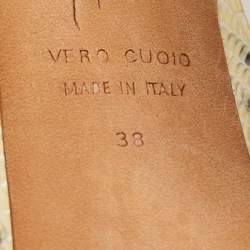 مملوكة مسبقًا Giuseppe Zanotti Yellow/Black Patent Platform Ankle Strap Sandals Size 38