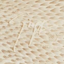 Pre Owned Giuseppe Zanotti White Leather and Mesh Urchin Sneakers Size 38