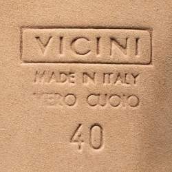 مملوكة مسبقًا Giuseppe Zanotti Dark Brown Fabric Jewel Embellished Slide Sandals Size 40